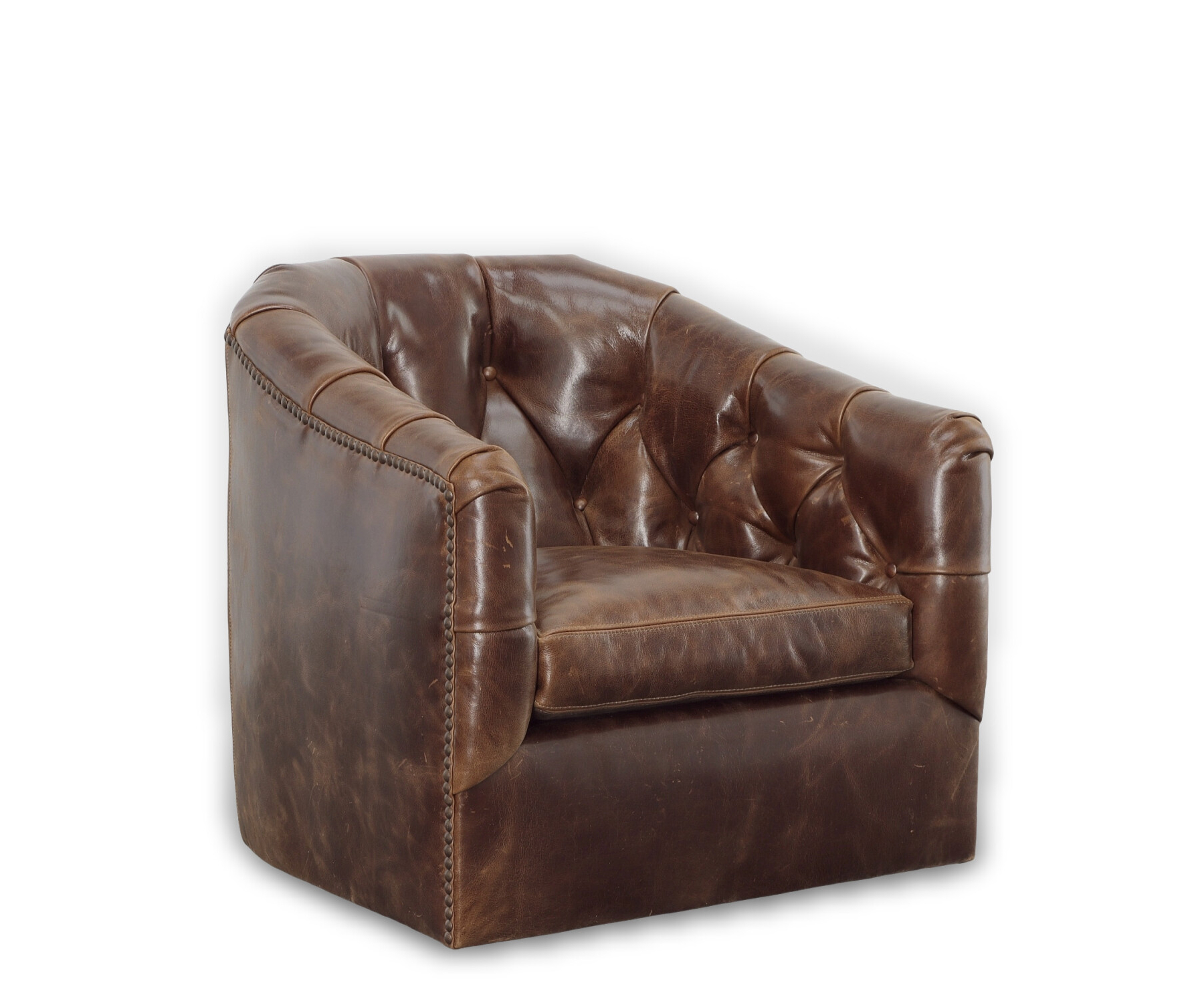 Keystone Swivel Chair by CC Leather